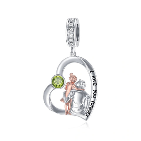 Sterling Silver Father Daughter Charm Beads