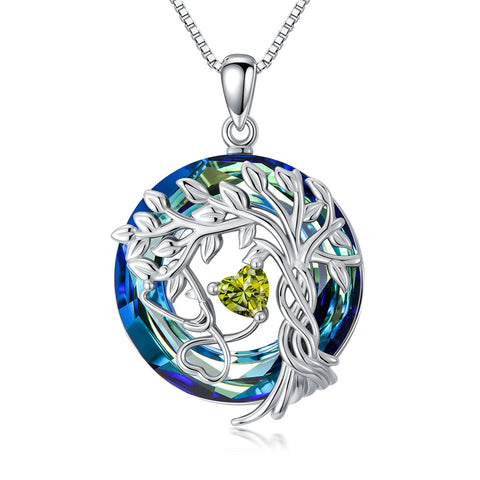 Sterling Silver Birthstone Caduceus & Stethoscope Pendant Necklace