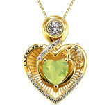 14K Gold Plated  Heart Birthstone Butterfly Necklace Engraved with  I Love You