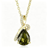 14K Gold Plated  Teardrop Birthstone Pendant Necklace Birthday Gifts for Women