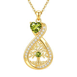 14K Gold Plated Infinity Birthstone  Butterfly Cross Necklace for Women
