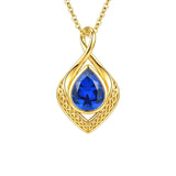 14K Gold Plated  Birthstone Celtic Knot Infinity Necklace  Birthday Christmas Jewelry Gift