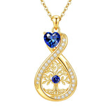 14K Gold Plated Infinity Birthstone  Butterfly Cross Necklace for Women