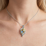 Sterling Silver Personalized Name Birthstone Pendant Necklace