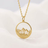 Sterling Silver Mountain Pendant Necklace