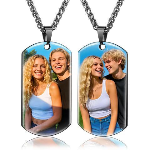 Stainless Steel  Customized Photo Pendant Necklace for Men