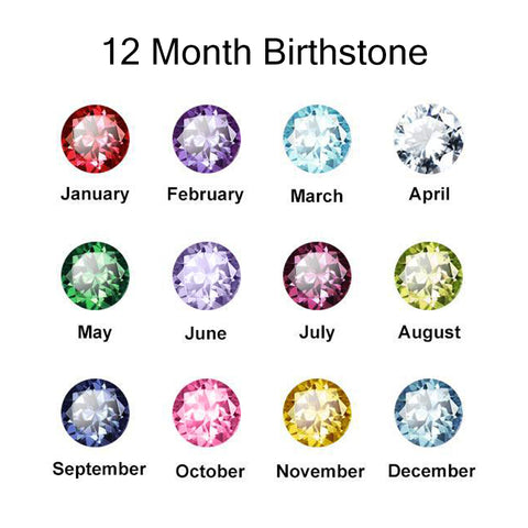 Sterling Silver Custom Birthstone Engraved Class Pendant Necklace