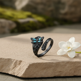 Sterling Silver Oxidized Dragonfly Butterfly Hummingbird Sea Turtle Anchor Cross Tree of Life Sunflower Spoon Ring