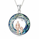 Sterling Silver  Crystal Tree of Life Mother Daughter Father Daughter Sisters Friends Pendant Necklace for Women