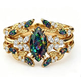 Sterling Silver 10K  14K  18K  Gold Personalized Engraved Black Opal Engagement Wedding Promise Ring for Her