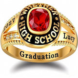 Sterling Silver Personalized Birthstone 2026 High School College Graduation Class Ring