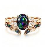 Sterling Silver 10K  14K  18K  Gold Personalized Engraved Black Opal Engagement Wedding Promise Ring for Her