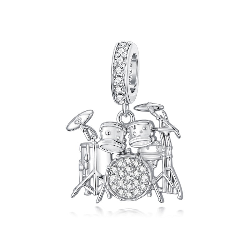 Sterling Silver Music Note Guitar  Piano  Violin  Drum Set Flute Harp Saxophone Charm Beads