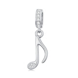 Sterling Silver Music Note Guitar  Piano  Violin  Drum Set Flute Harp Saxophone Charm Beads