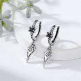 Sterling Silver Viking Raven Stud Dangle Earrings