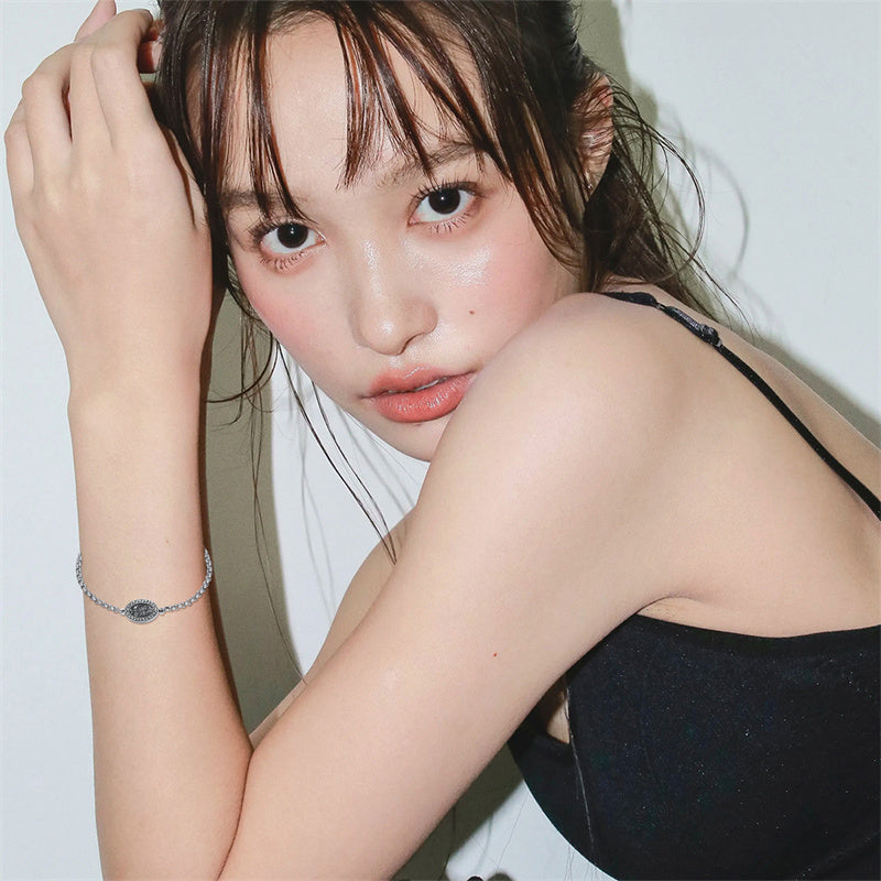 Sterling Silver 12 Month Birth Flower Photo Locket Bracelet