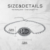 Sterling Silver 12 Month Birth Flower Photo Locket Bracelet