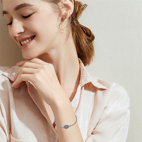 Sterling Silver 12 Month Birth Flower Photo Locket Bracelet