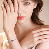 Sterling Silver 12 Month Birth Flower Photo Locket Bracelet