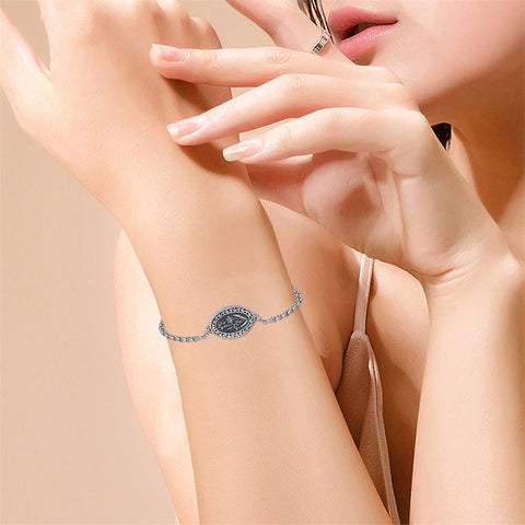 Sterling Silver 12 Month Birth Flower Photo Locket Bracelet