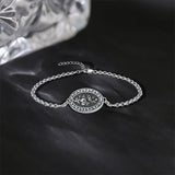 Sterling Silver 12 Month Birth Flower Photo Locket Bracelet