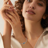 Sterling Silver 12 Month Birth Flower Photo Locket Bracelet