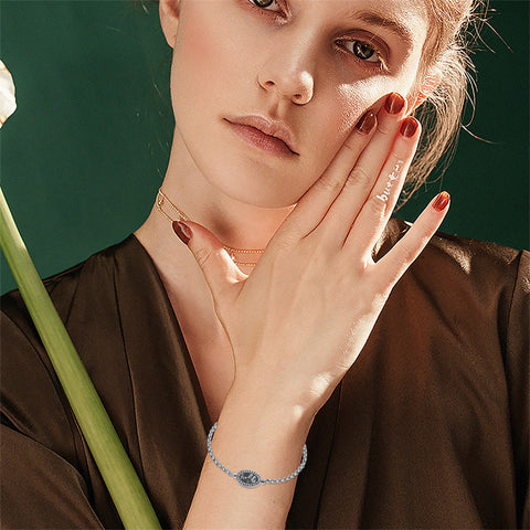 Sterling Silver 12 Month Birth Flower Photo Locket Bracelet