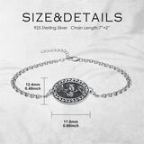 Sterling Silver 12 Month Birth Flower Photo Locket Bracelet