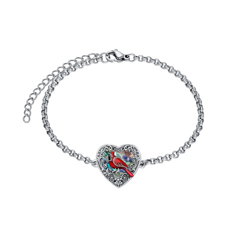 Sterling Silver Heart Urn Bracelet for Ashes Memorial Keepsake Jewelry Gifts for Women