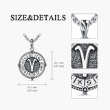 Sterling Silver Oxidation12 Zodiac Pendant Necklace