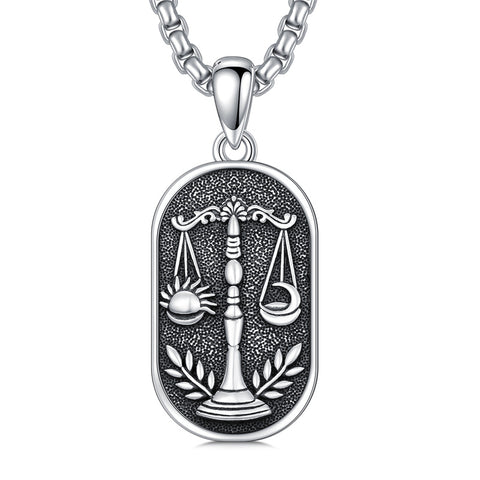 Sterling Silver Zodiac Sign Pendant Necklace