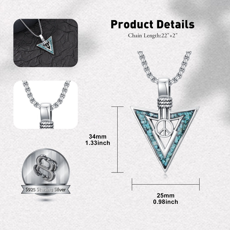 Sterling Silver Cross Celtic Knot Yin Yang Peace Sign Arrowhead Pendant  Necklace
