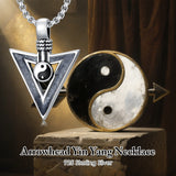 Sterling Silver Cross Celtic Knot Yin Yang Peace Sign Arrowhead Pendant  Necklace