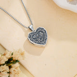Sterling Silver Butterfly Heart Birth Flower Photo Locket Pendant Necklace for Women Birthday Christmas  Gifts