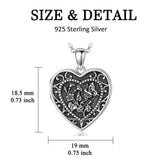Sterling Silver Butterfly Heart Birth Flower Photo Locket Pendant Necklace for Women Birthday Christmas  Gifts