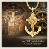 14K Gold Plated Religious Amulet  Cross Pendant Necklace