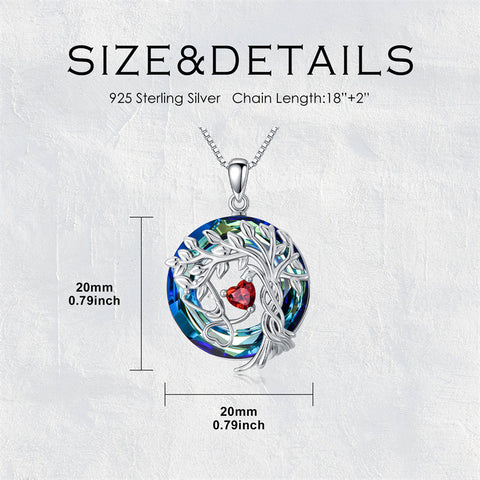 Sterling Silver Birthstone Caduceus & Stethoscope Pendant Necklace
