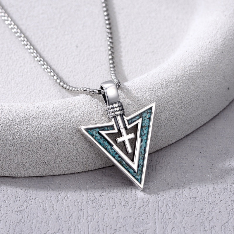 Sterling Silver Cross Celtic Knot Yin Yang Peace Sign Arrowhead Pendant  Necklace