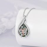 Sterling Silver Lapis Lazuli Black Onyx Moonstone Moss Agate Turquoise Butterfly Dragonfly Hummingbird  Pendant Necklace