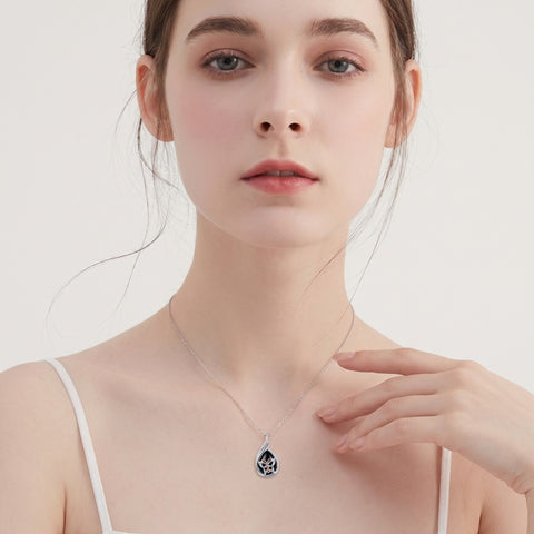 Sterling Silver Lapis Lazuli Black Onyx Moonstone Moss Agate Turquoise Butterfly Dragonfly Hummingbird  Pendant Necklace