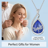 Sterling Silver Lapis Lazuli Black Onyx Moonstone Moss Agate Turquoise Butterfly Dragonfly Hummingbird  Pendant Necklace