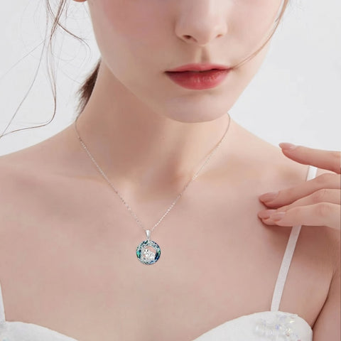 Sterling Silver Crystal  Hippo Elephant Squirrel Otter Bear Tree of Life Pendant Necklace  Mother's Day Christmas Gifts