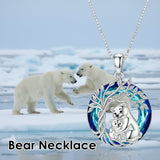 Sterling Silver Crystal  Hippo Elephant Squirrel Otter Bear Tree of Life Pendant Necklace  Mother's Day Christmas Gifts