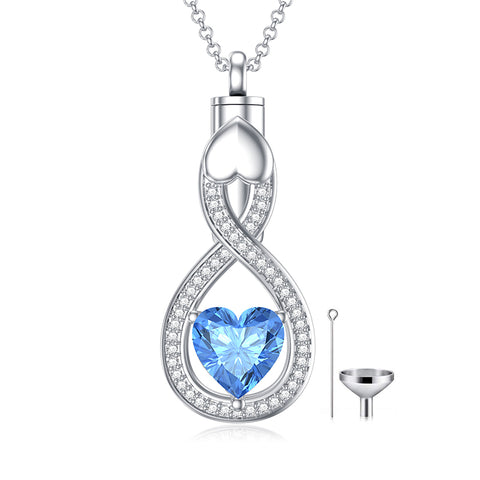 Sterling Silver Tear Dangle Urn Necklace for Ashes