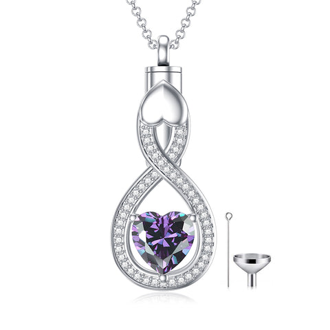 Sterling Silver Tear Dangle Urn Necklace for Ashes