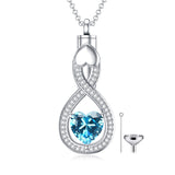 Sterling Silver Tear Dangle Urn Necklace for Ashes
