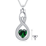 Sterling Silver Tear Dangle Urn Necklace for Ashes