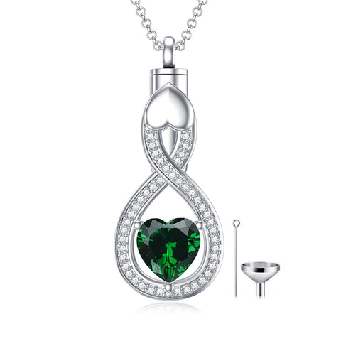 Sterling Silver Tear Dangle Urn Necklace for Ashes