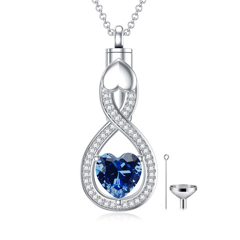 Sterling Silver Tear Dangle Urn Necklace for Ashes
