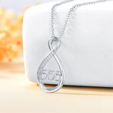 Sterling Silver 111 222 333 444 555 777 888 999 Infinity Angel Number Pendant Necklace